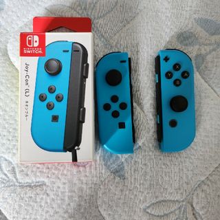 ニンテンドースイッチ(Nintendo Switch)のニンテンドースイッチ　ジョイコン(LR)　ネオンブルー　ジャンク品(携帯用ゲーム機本体)