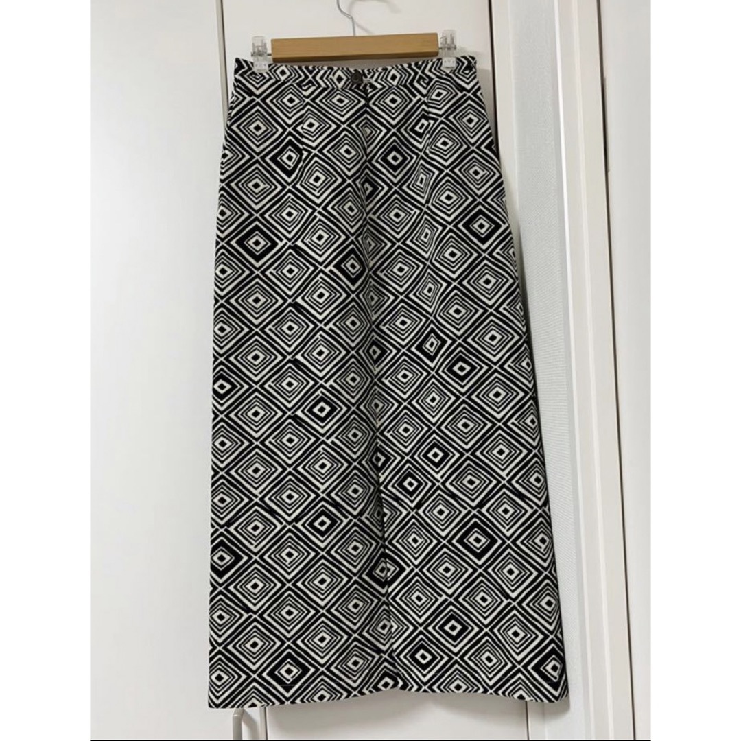 ロングスカート＜6(ROKU)＞PRINT LONG SKIRT/スカート 38 ロク