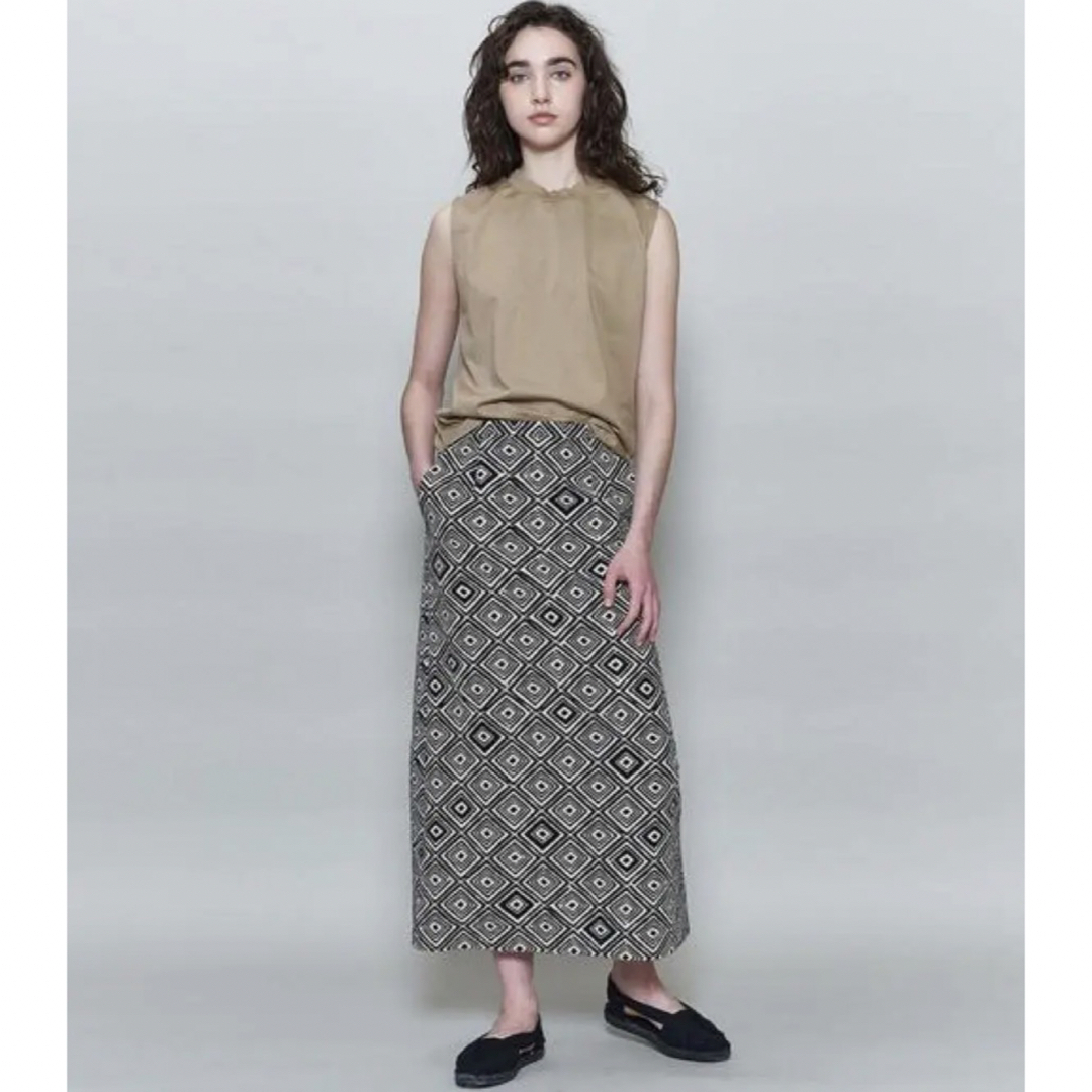 ＜6(ROKU)＞PRINT LONG SKIRT/スカート 38 ロク