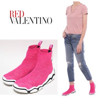 美品 RED VALENTINO スニーカー レッドヴァレンティノ ピンク 24