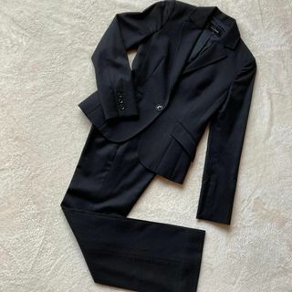 Le souk - 1011 美品 ルスーク パンツスーツ ブラック 綺麗め