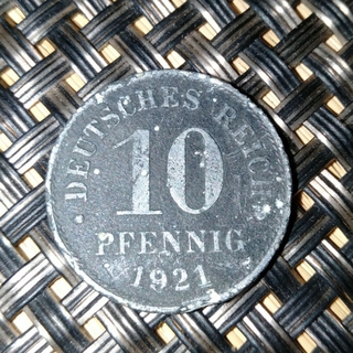 ドイツの100年前の古銭　難あり　1921年(貨幣)