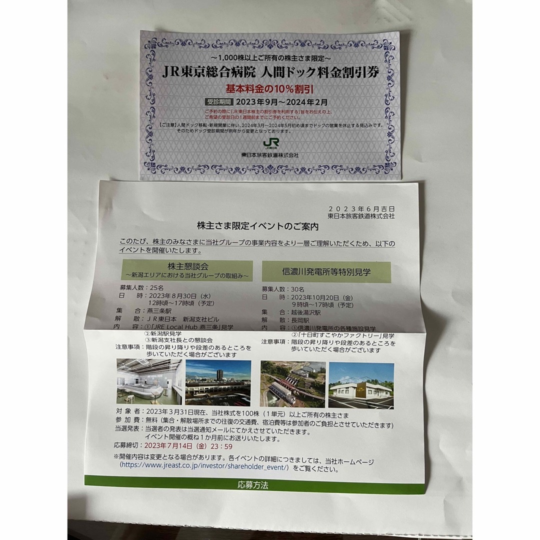JR東日本 株主優待割引券(4割引) 5枚　&他 チケットの優待券/割引券(その他)の商品写真