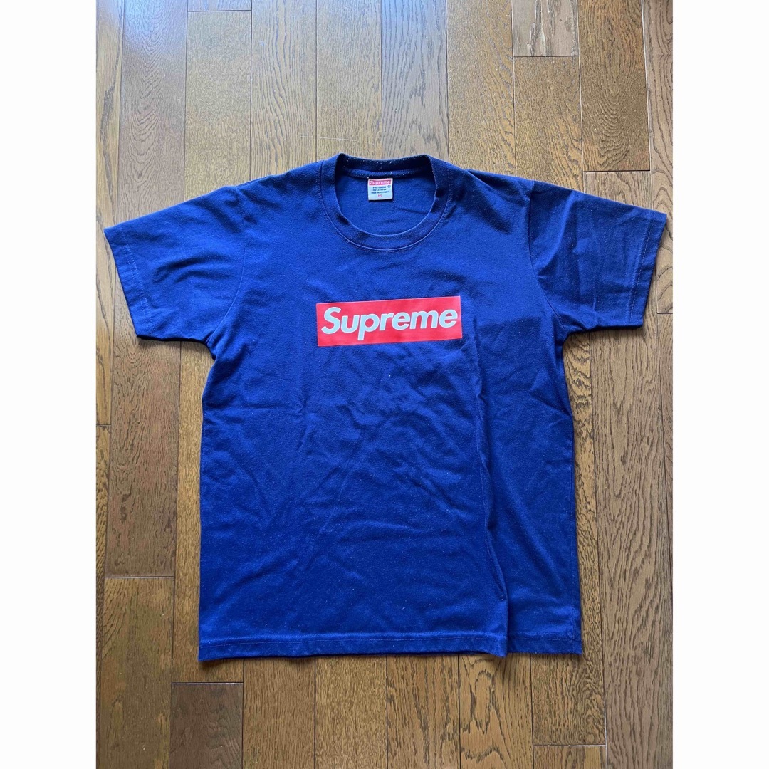 Supreme Box Logo Tee ボックスロゴ Tシャツ ネイビー M - Tシャツ