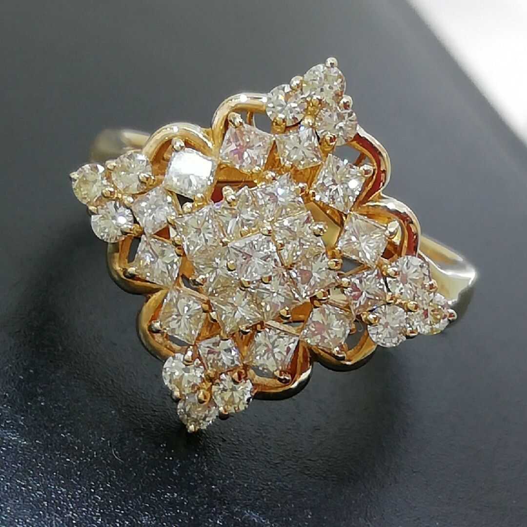 K18◇✨ダイヤ1.00ct✨◇デザイン◇✨ダイヤ✨リング✨ミニ宝石鑑別書