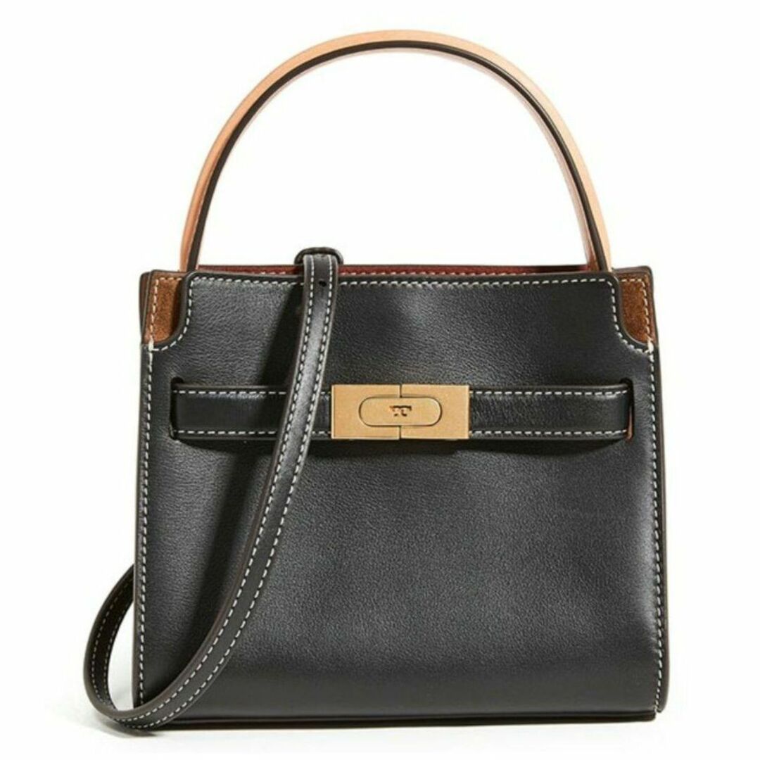 36cmハンドルドロップ新品 Tory Burch トリーバーチ リー ラジウィル ショルダーバッグ 黒