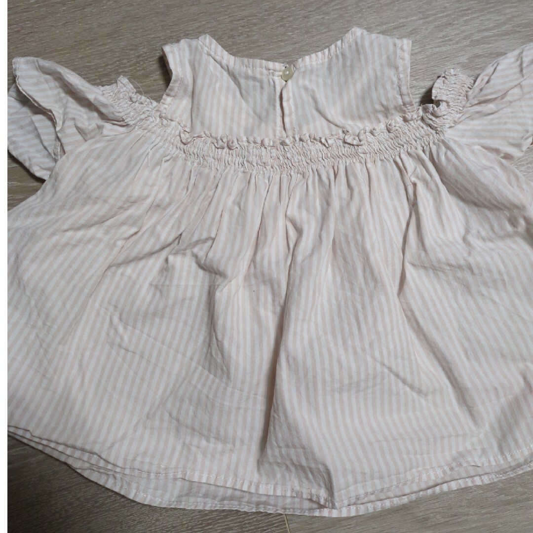 petit main(プティマイン)のオフショルダーシャツ100　petit main キッズ/ベビー/マタニティのキッズ服女の子用(90cm~)(ブラウス)の商品写真