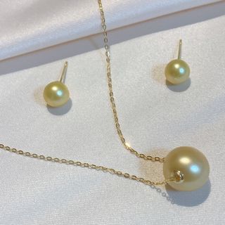 真珠 ペンダントトップ パールネックレス SILVER 天然 真珠 ピアスセット(ネックレス)