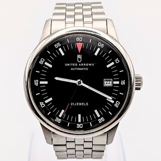ユナイテッドアローズ(UNITED ARROWS)のUNITED ARROWS CITIZEN 腕時計 自動巻き  黒文字盤 稼働品(腕時計(アナログ))