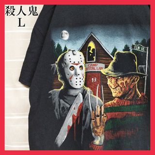 ティービーアンドムービー(TV&MOVIE)の13日の金曜日ジェイソンエルム街の悪夢フレディホラームービーTシャツtシャツ映画(Tシャツ/カットソー(半袖/袖なし))