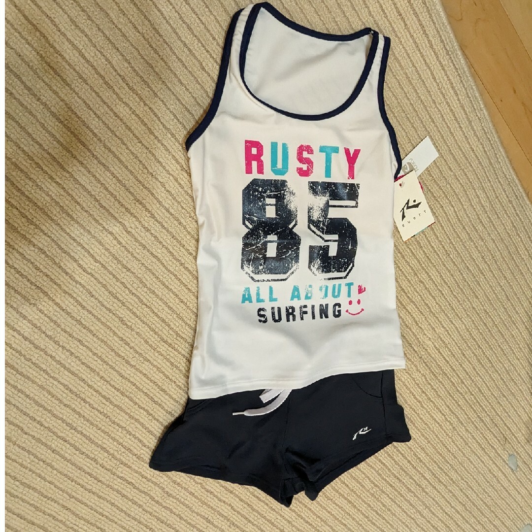 RUSTY(ラスティ)のラスティ☆水着3点セット 130センチ キッズ/ベビー/マタニティのキッズ服女の子用(90cm~)(その他)の商品写真