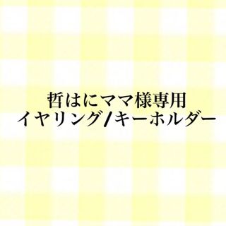 哲はにママ様専用 スクエアイヤリング/イニシャルキーホルダー(イヤリング)