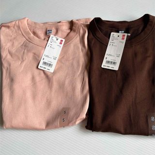 ユニクロ(UNIQLO)のUNIQLO ユニクロ　コットン　リブクルーネック(Tシャツ(半袖/袖なし))