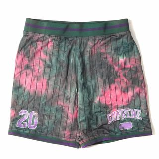 シュプリーム(Supreme)のSupreme シュプリーム パンツ サイズ:L タイダイ染め メッシュ バスケットボール ショーツ Dyed Basketball Short 20AW グリーン×ピンク系 ボトムス ショートパンツ バスパン 【メンズ】【中古】【美品】(ショートパンツ)