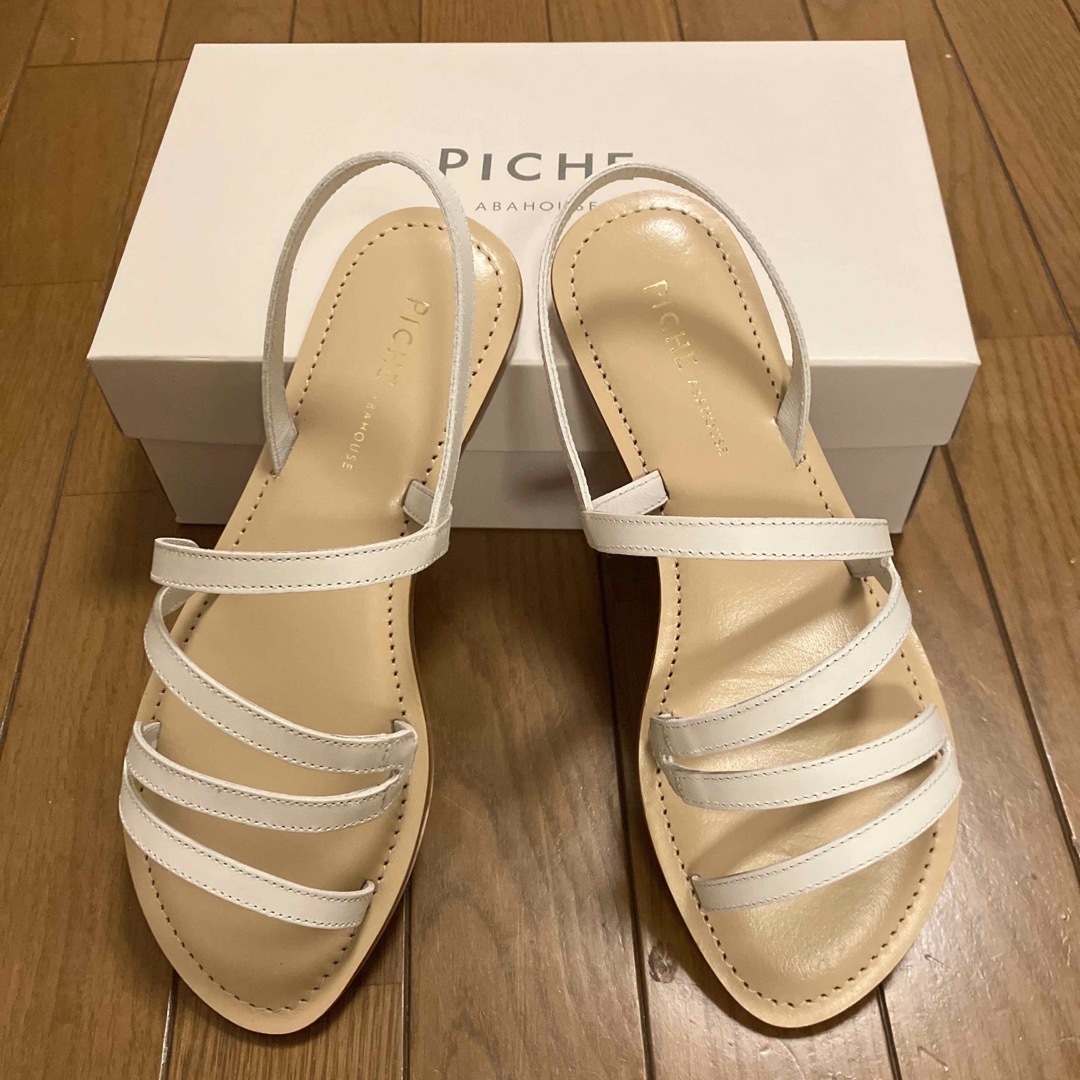 新品 Piche Abahouse ストラップサンダル 白 L - サンダル