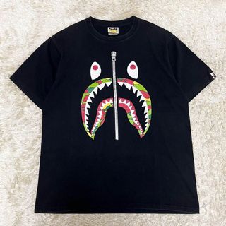 アベイシングエイプ(A BATHING APE)のA BATHING APE アベイシングエイプ カモフラ シャーク L 高配色(Tシャツ/カットソー(半袖/袖なし))