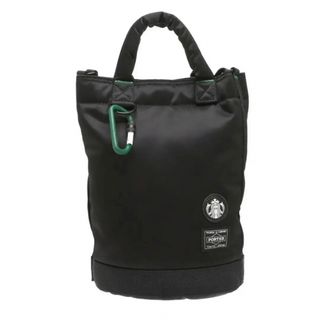 ポーター(PORTER)のSTARBUCKS PORTER コーヒービーンシェイプドラムバッグ 黒 S(ドラムバッグ)