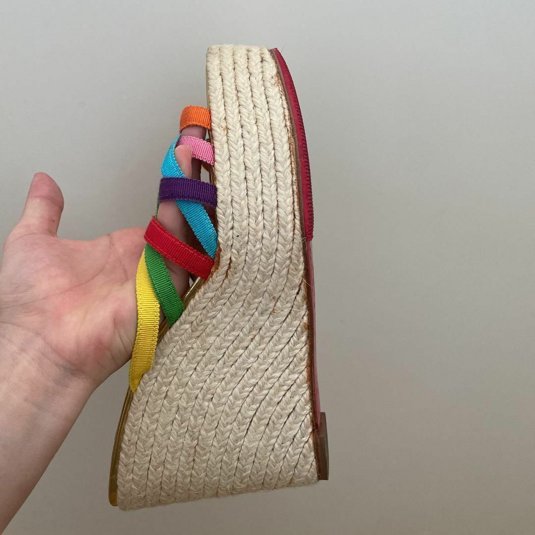 Christian Louboutinクリスチャンルブタン 厚底サンダル 虹