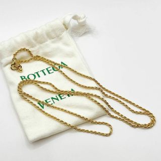 【新品未使用】BOTTEGA VENETA ロングネックレス　ゴールド　シルバー