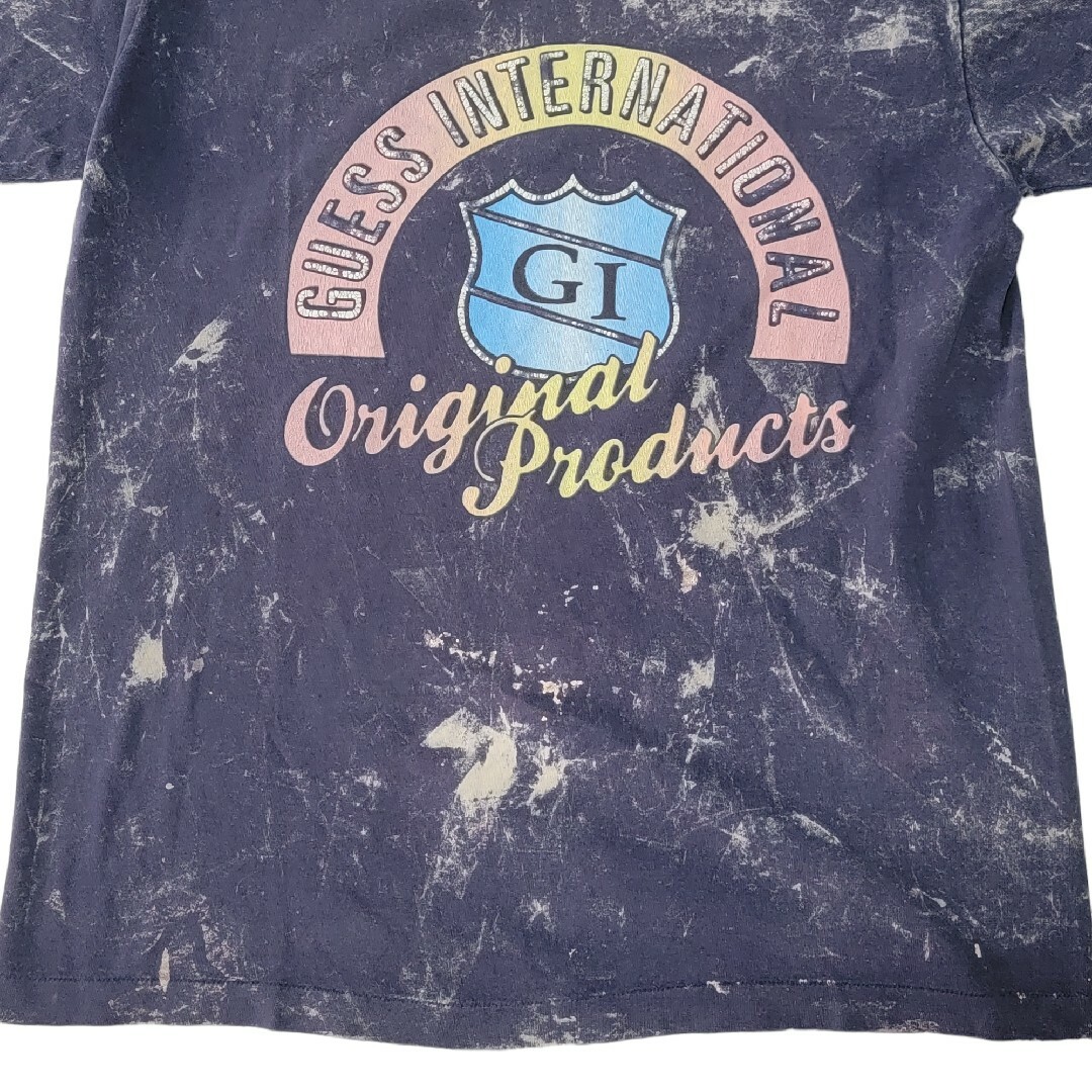 GUESS(ゲス)の【激レア】1997年 アメリカ製 ゲス GUESS ブリーチ加工 ロゴTシャツ メンズのトップス(Tシャツ/カットソー(半袖/袖なし))の商品写真