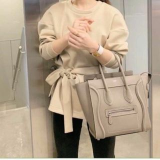 フラワープリント 【美品】セリーヌ CELINE ラゲージ 通勤バッグ A4
