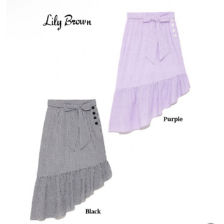 リリーブラウン(Lily Brown)のアシンメトリーミディスカート(ひざ丈スカート)