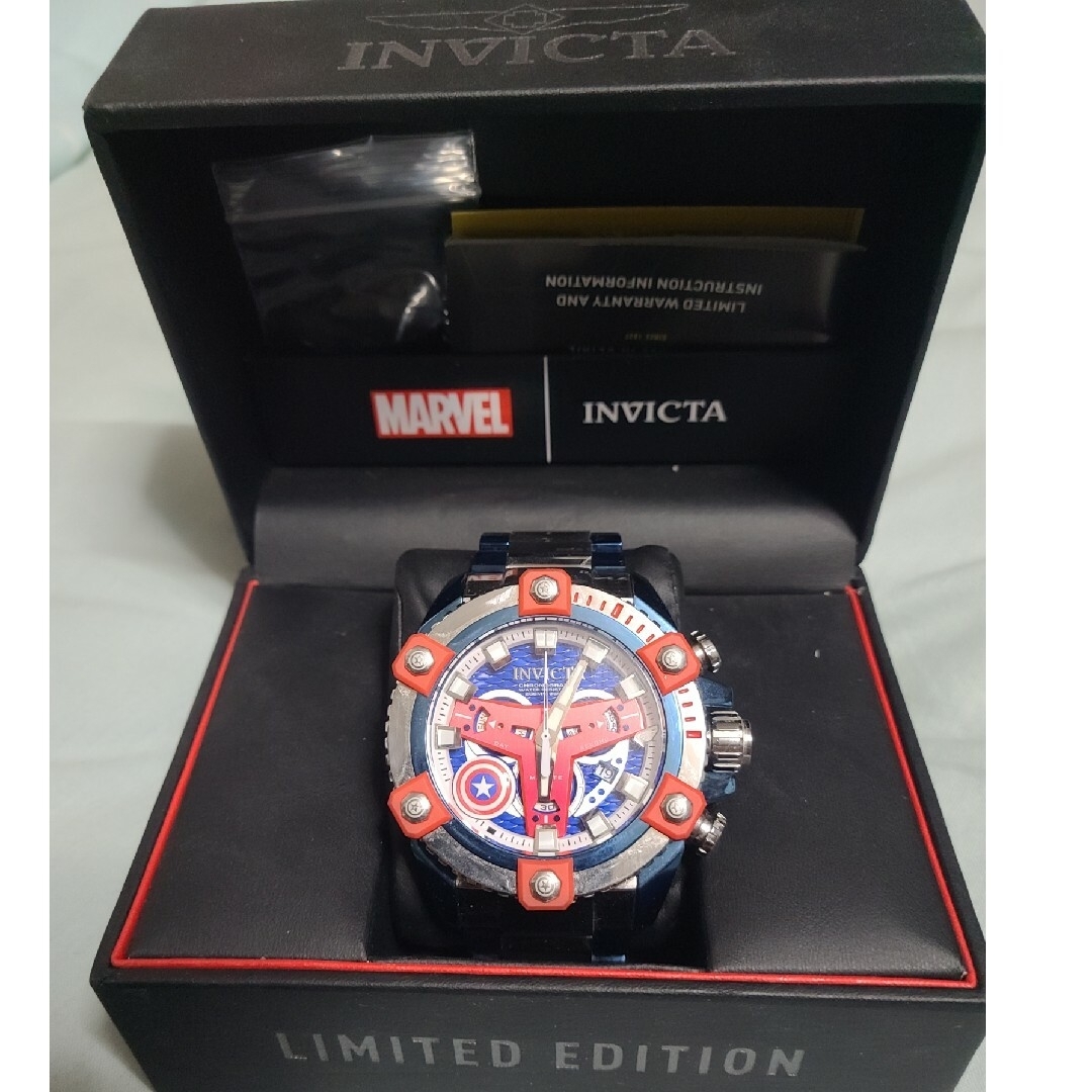 invicta marvelコラボ　CaptainAmerica　デッドプール