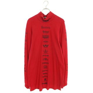 バレンシアガ(Balenciaga)のバレンシアガ  19AW  594582 TGV79 マルチロゴプリントハイネック長袖カットソー  メンズ XS(Tシャツ/カットソー(七分/長袖))