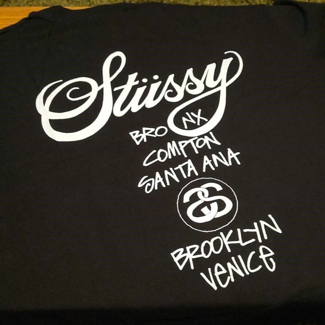 STUSSY ステューシー ワールドツアー フーディ ブラック男女兼用XLサイズ