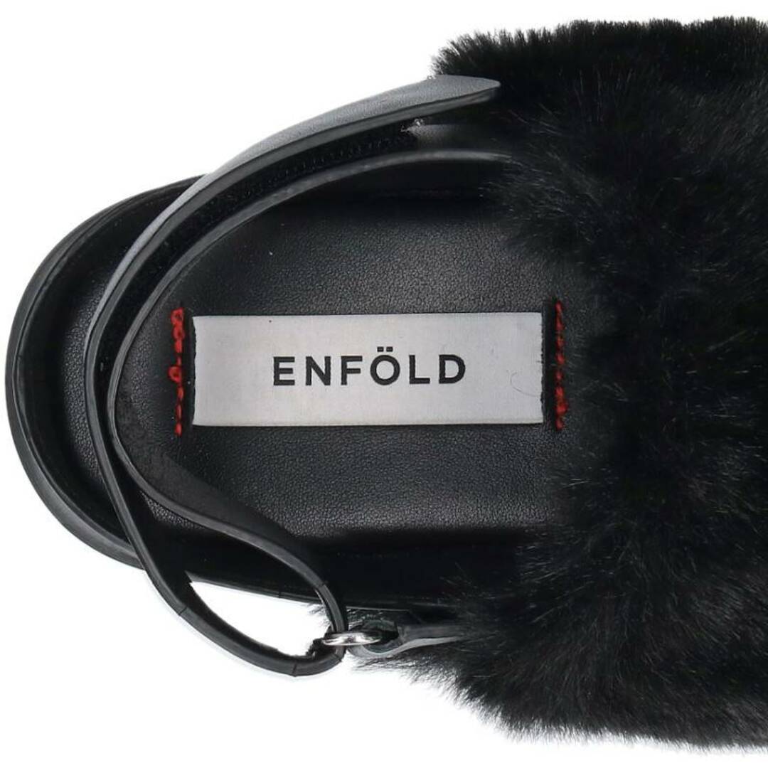 ENFOLD(エンフォルド)のエンフォルド  22AW  300FA155-1500 フェイクファーサンダル  レディース 38 レディースの靴/シューズ(サンダル)の商品写真