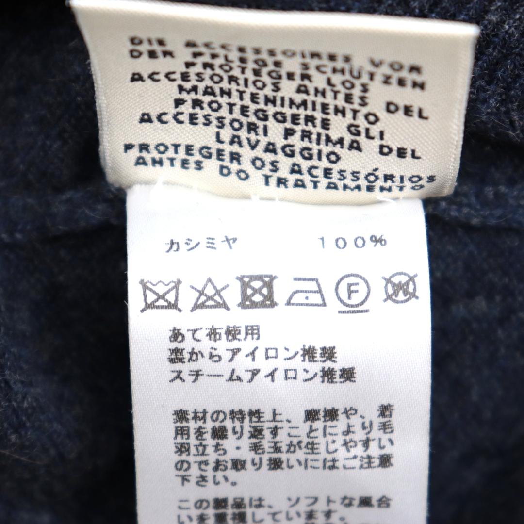 美品 エルメス カシミヤニットセーター レディース カシミヤ ネイビー系 34 半袖 20年製 HERMES 6