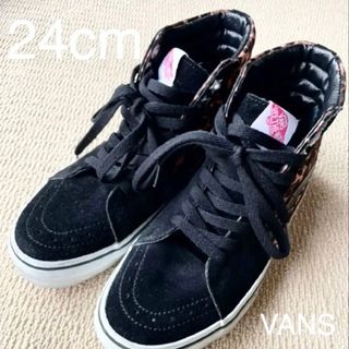 ヴァンズ(VANS)のVANS 24 豹柄　ハイカット　rock(スニーカー)