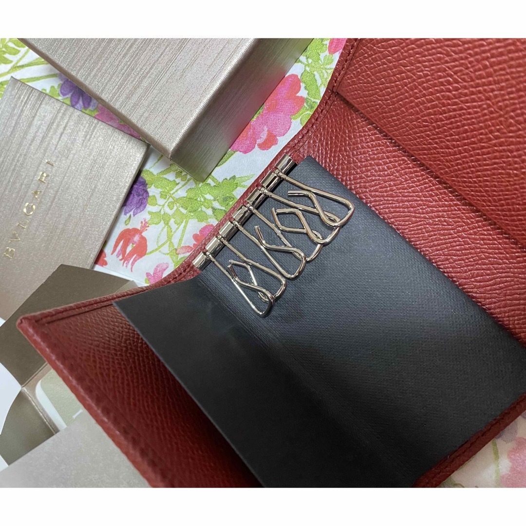 BVLGARI - 新品未使用 BVLGARI ブルガリ キーケース 赤 ボルドー BVLGARI - 新品未使用 BVLGARI ブルガリ キーケース 赤 ボルドー