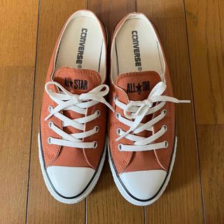 コンバース(CONVERSE)の【美品】CONVERSE ALL STAR ミュールスリップ テラコッタ(スニーカー)