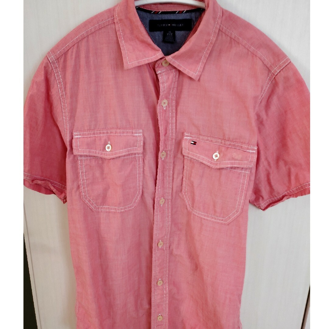 トミー・ヒルフィガー　TOMMY HILFIGER半袖　ピンク メンズのトップス(ポロシャツ)の商品写真