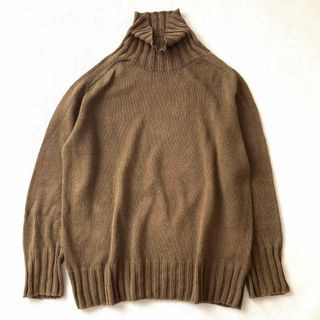 2022年製●マーガレットハウエル●リネン コットン ロールネック タートル 茶