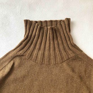 2022年製●マーガレットハウエル●リネン コットン ロールネック タートル 茶