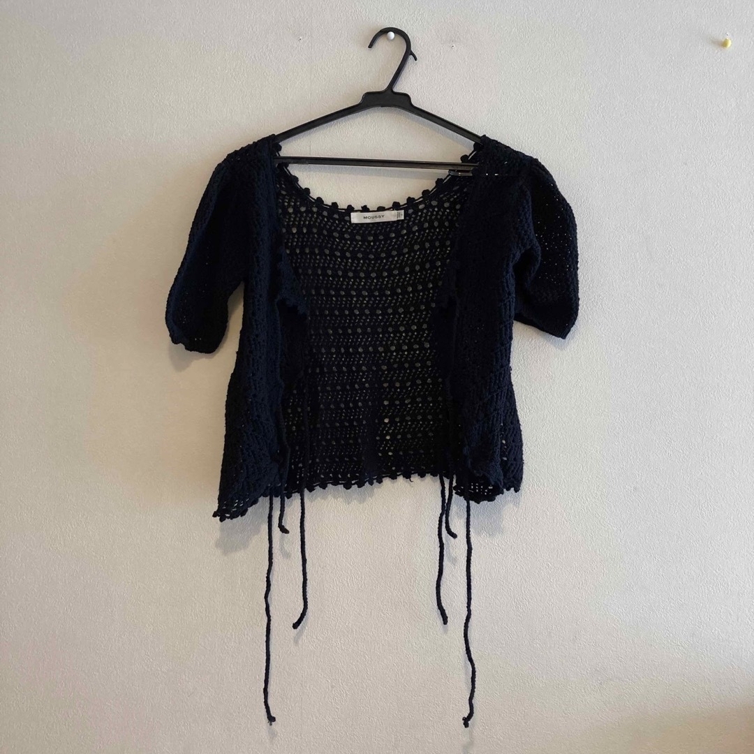 moussy(マウジー)の【MOUSSY】  CROCHET SQUARE NECK トップス レディースのトップス(Tシャツ(半袖/袖なし))の商品写真