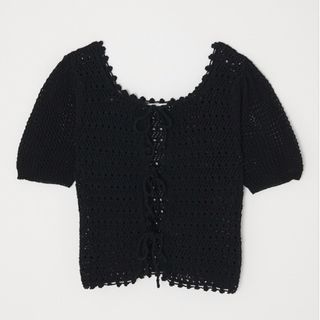 マウジー(moussy)の【MOUSSY】  CROCHET SQUARE NECK トップス(Tシャツ(半袖/袖なし))