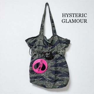 ヒステリックグラマー(HYSTERIC GLAMOUR)のHYSTERIC GLAMOUR カモフラ トートバッグ 缶バッジ(トートバッグ)