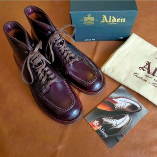 オールデン(Alden)の［未使用］ALDEN　A0915HC　7.5D　コードバン素材　バーガンディ(ブーツ)