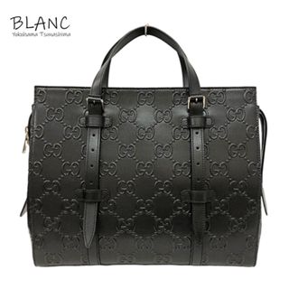 グッチ(Gucci)のグッチ  GGエンボス トートバッグ ハンドバッグ ブラック 黒 625774 GUCCI 横浜BLANC(トートバッグ)