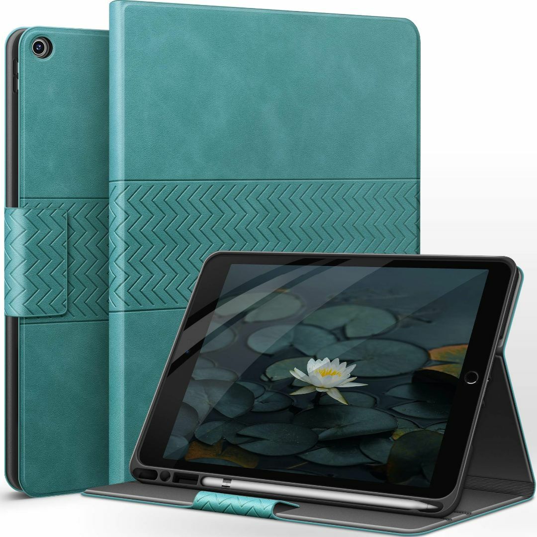 【色:グリーン】auaua iPad 987世代 ケース ペン収納 iPad 1