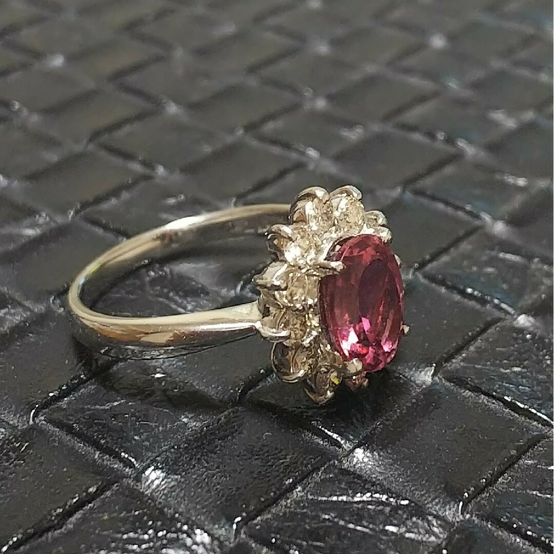 ルベライト リング 1.38ct 大粒   Pt900  透明度抜群 レディースのアクセサリー(リング(指輪))の商品写真