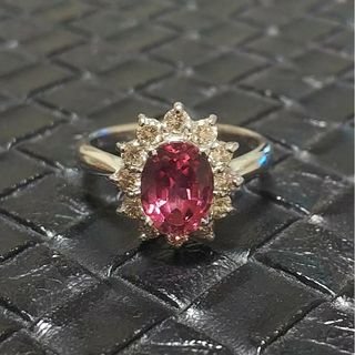 ルベライト リング 1.38ct 大粒   Pt900  透明度抜群(リング(指輪))