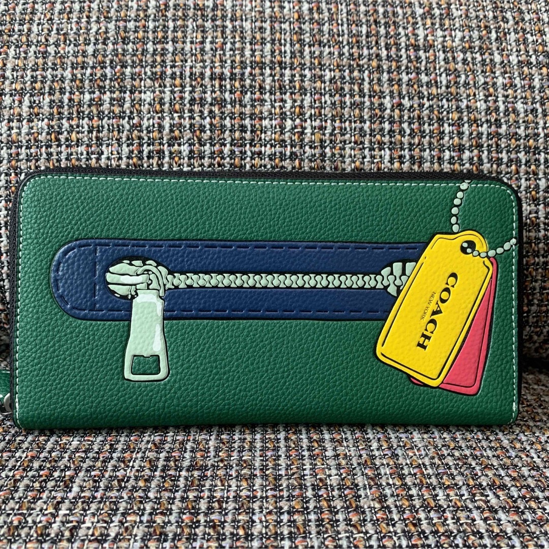 COACH - 093 コーチ 長財布 緑 新作 人気カラーの通販 by あーちゃん's