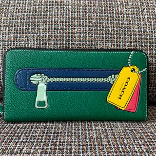 コーチ(COACH)の093  コーチ　長財布　緑　新作　人気カラー(長財布)