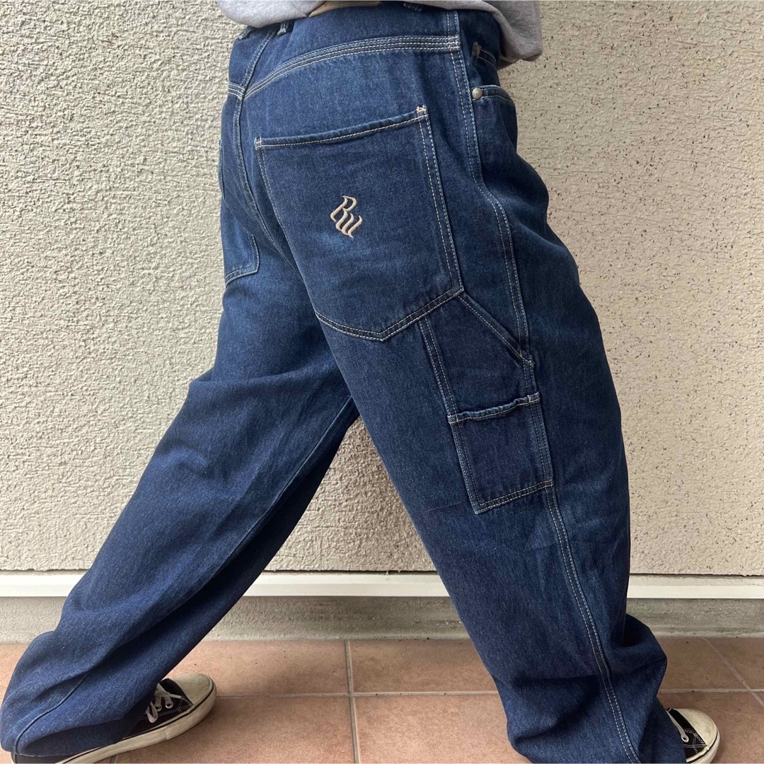 Roca wear ワンポイント 刺繍入り b系 ストリート デニムパンツ-