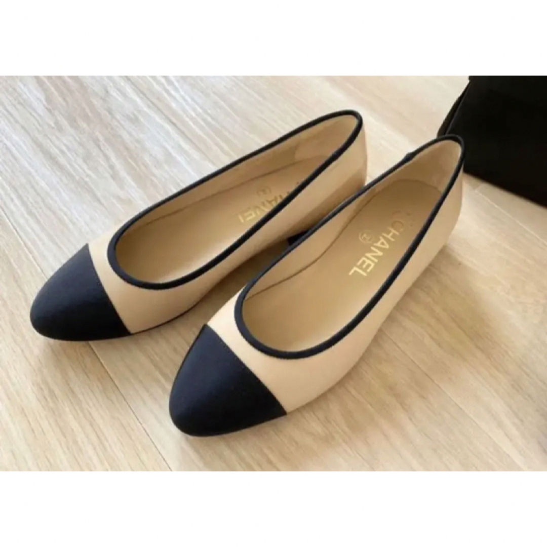 CHANEL バイカラーフラットシューズ サイズ35 | www.angeloawards.com