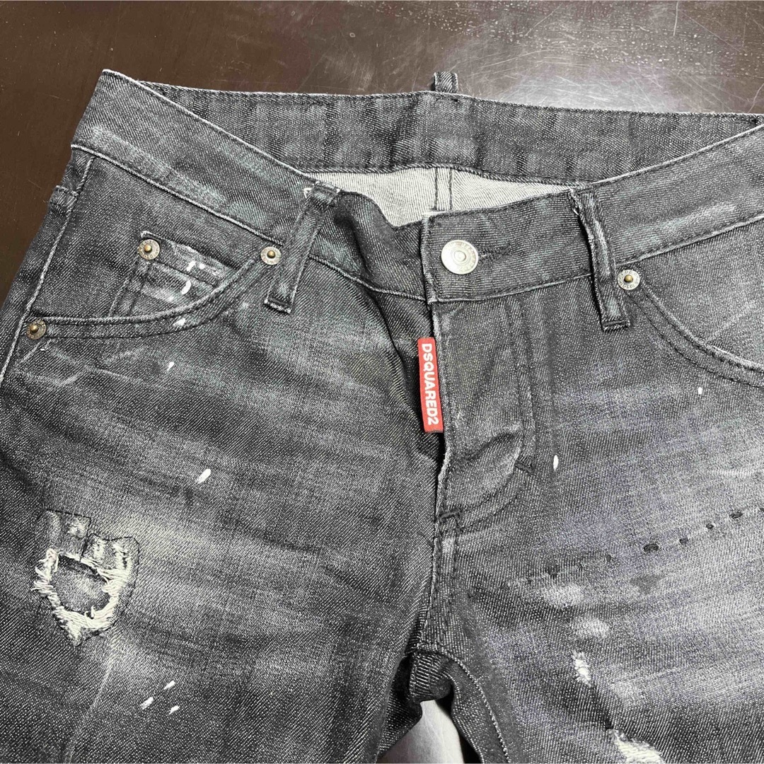 有名人芸能人】 dsquared ブラックデニム34 ほぼ未使用 デニム